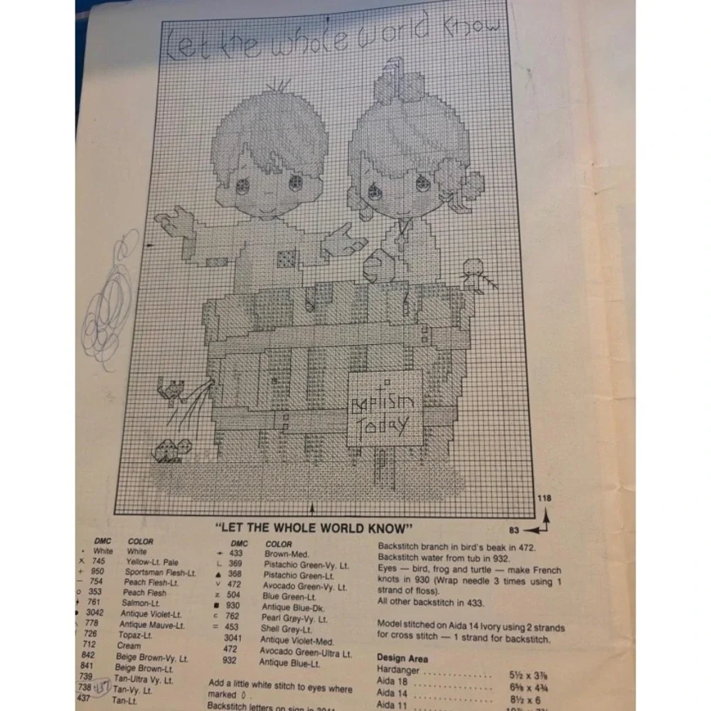VTG Precious Moments Cross Stitch Pattern Book Lot Baby Nursery Teddy Bear Kids